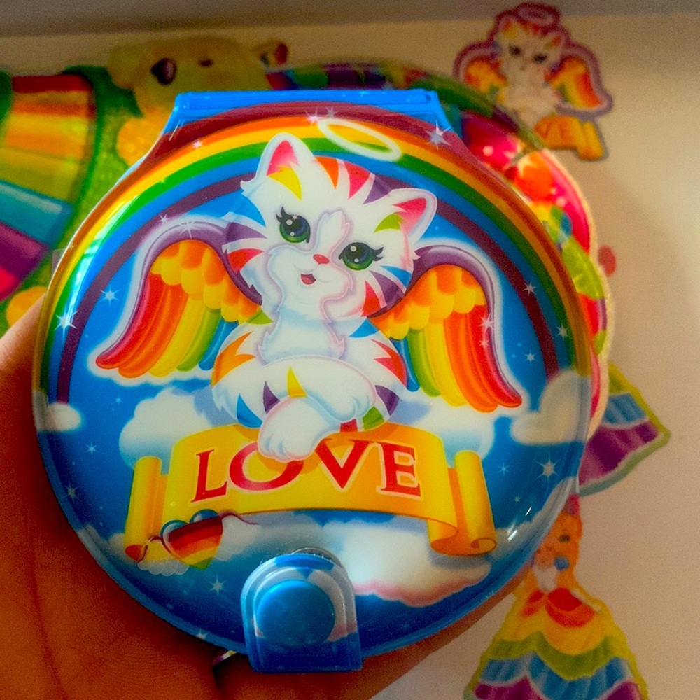 Angel Kitty Compact Mirror and Noteapd